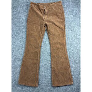 J. Galt Shanghai Corduroy Pants Women's M Brown Flared Pockets 100% Cotton